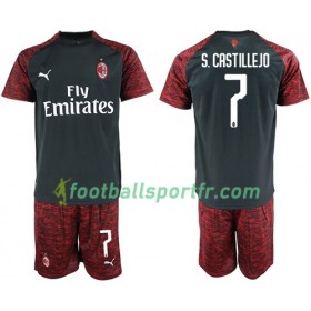 Tenue AC Milan S.Castillejo 7 Enfant Troisieme 2018-2019 Maillot de Foot